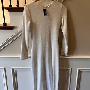 Long white sequin gown